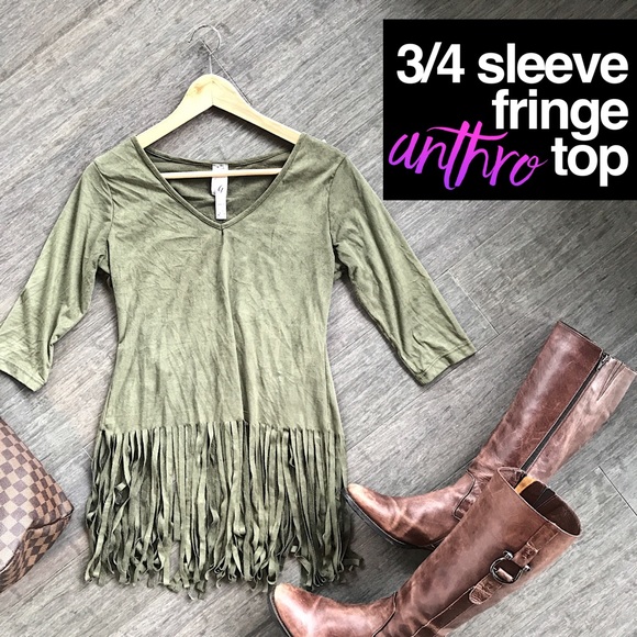 ⚡️FLASH SALE⚡️ Anthropologie Gracie Fringe Bottom Top - Picture 1 of 5